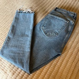 ZARA: straight leg blue jeans [Size:4]